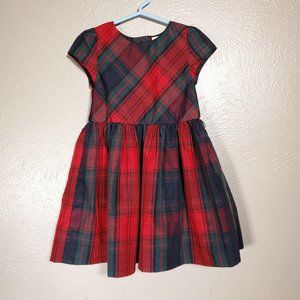 Ralph Lauren plaid formal a line dress